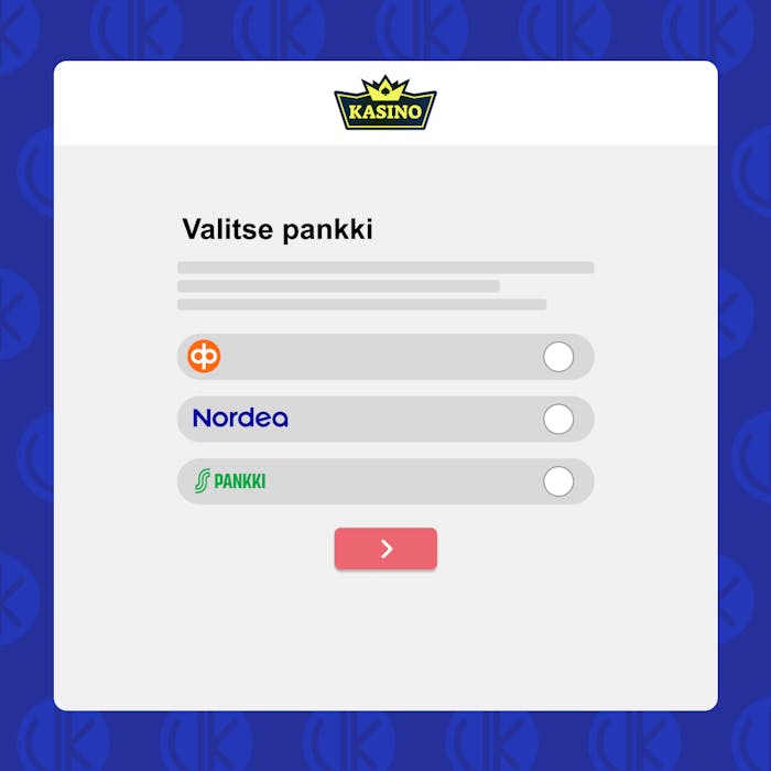Valitse pankki ja kirjaudu pankkitunnuksilla