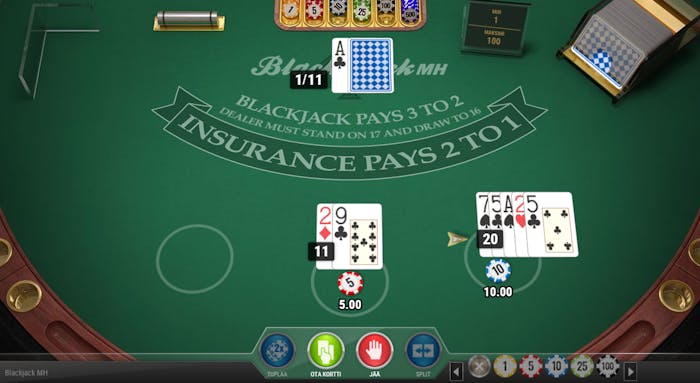 Eurooppalainen blackjack versio