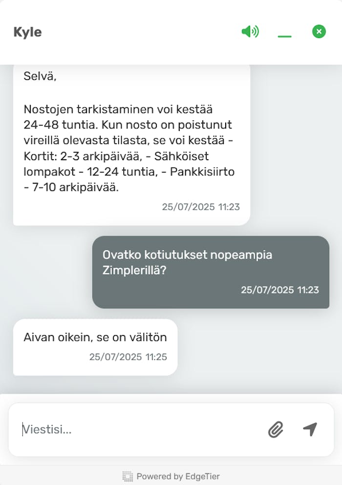 Casiku kasinon asiakastuessa oli käytössä käännöstyökalu.