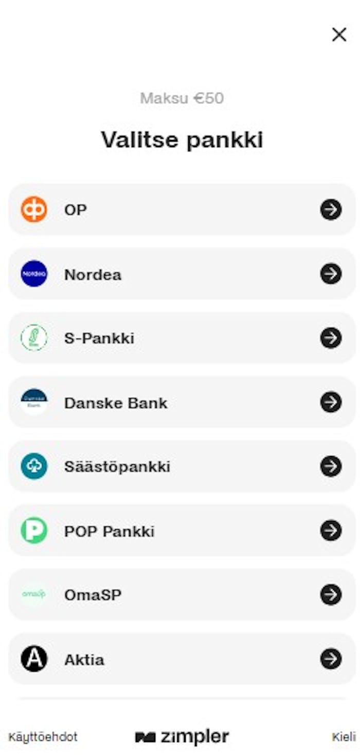 Casiku Casinolle voi tallettaa suomalaispankkien kautta.
