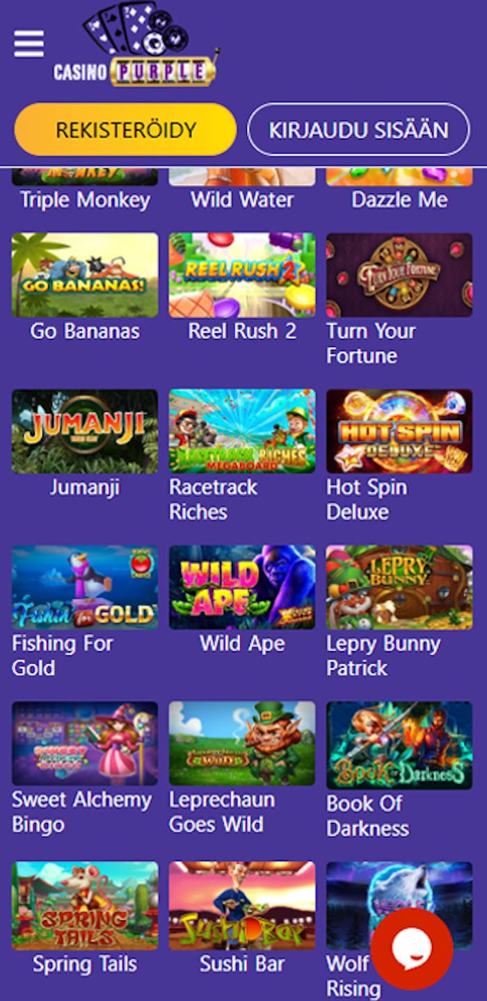 casinopurplen pelivalikoima