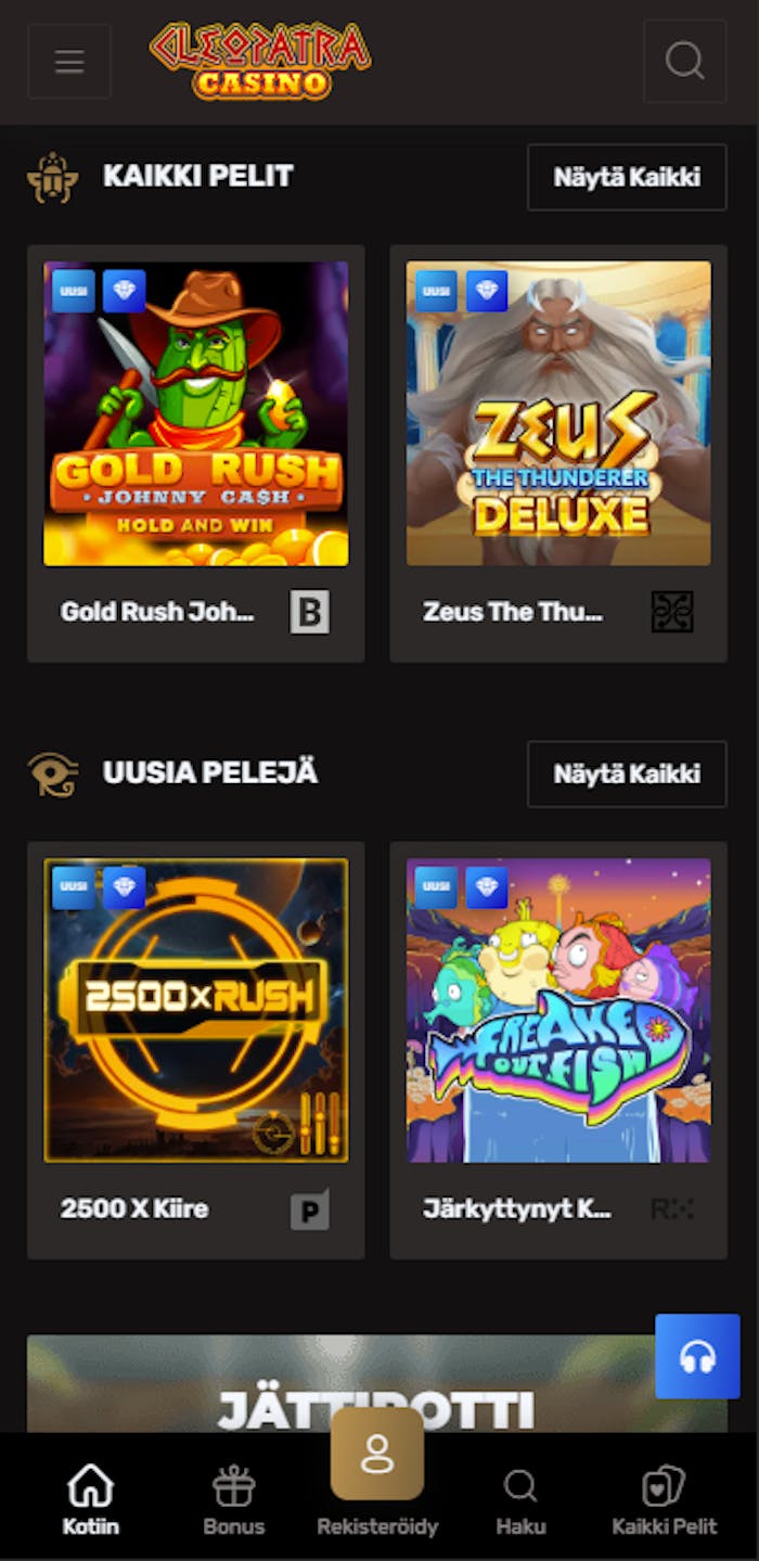Cleopatra casinon pelejä