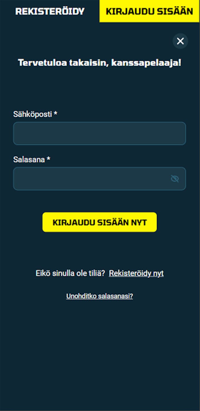 Rekisteroityminen Dealbet kasinolle