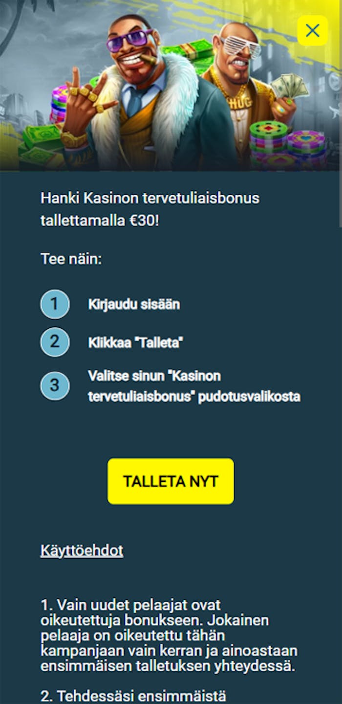 Dealbet kasinon tervetuliaistarjoukset