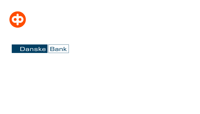 OP Osuuspankki, Nordea, OmaSp, Danske Bank, Säästöpankki, POP Pankki, S-Pankki, Ålandsbanken, Aktia, Handelsbanken