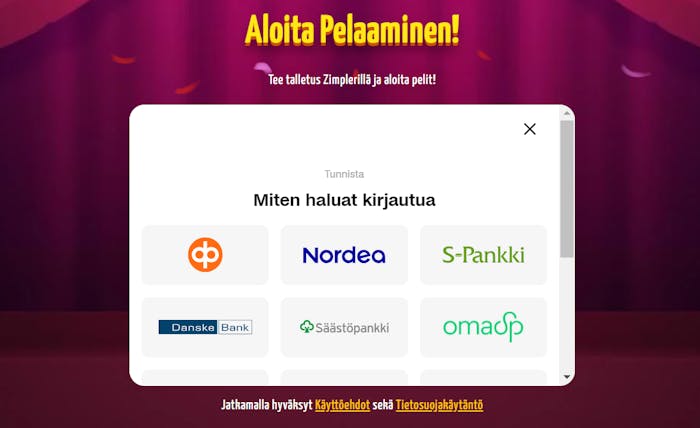 Pelitilin avaaminen Winota nettikasinolle.