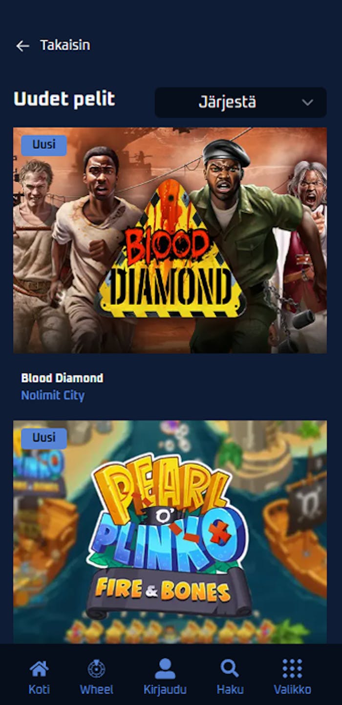 Lataamo nettikasinon pelejä