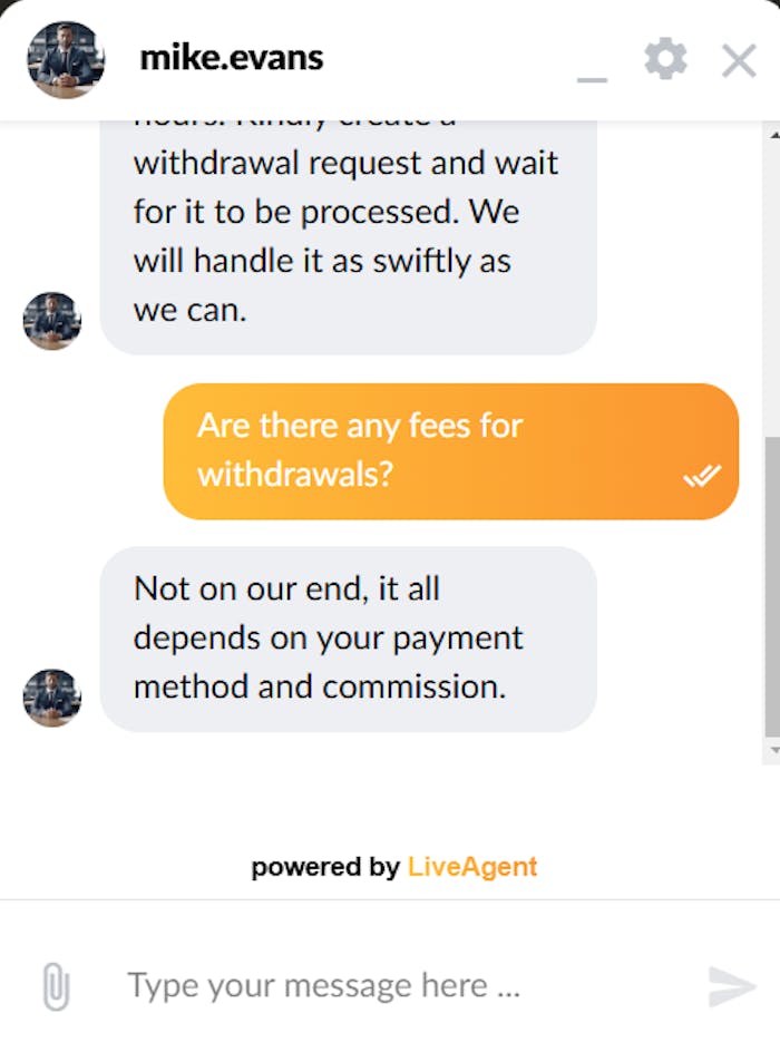 RX Casinon asiakaspalvelun chatti palveli englanniksi.