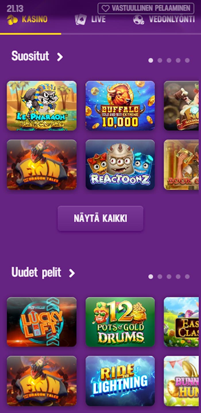 Lucky Casinoin pelivalikoima