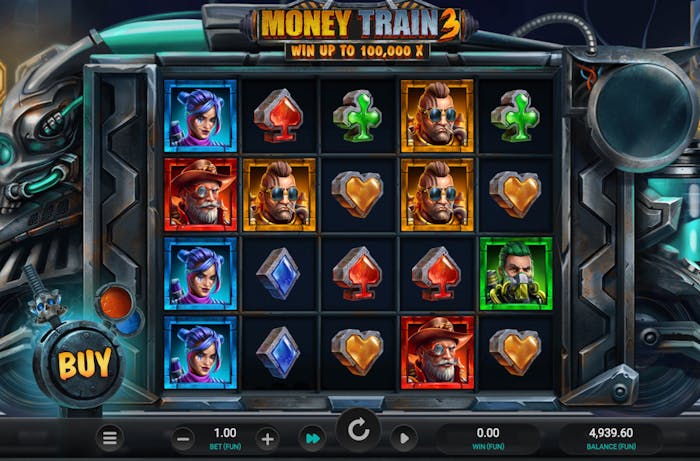 Money Train 3 kolikkopeli sadan pyöräytyksen jälkeen