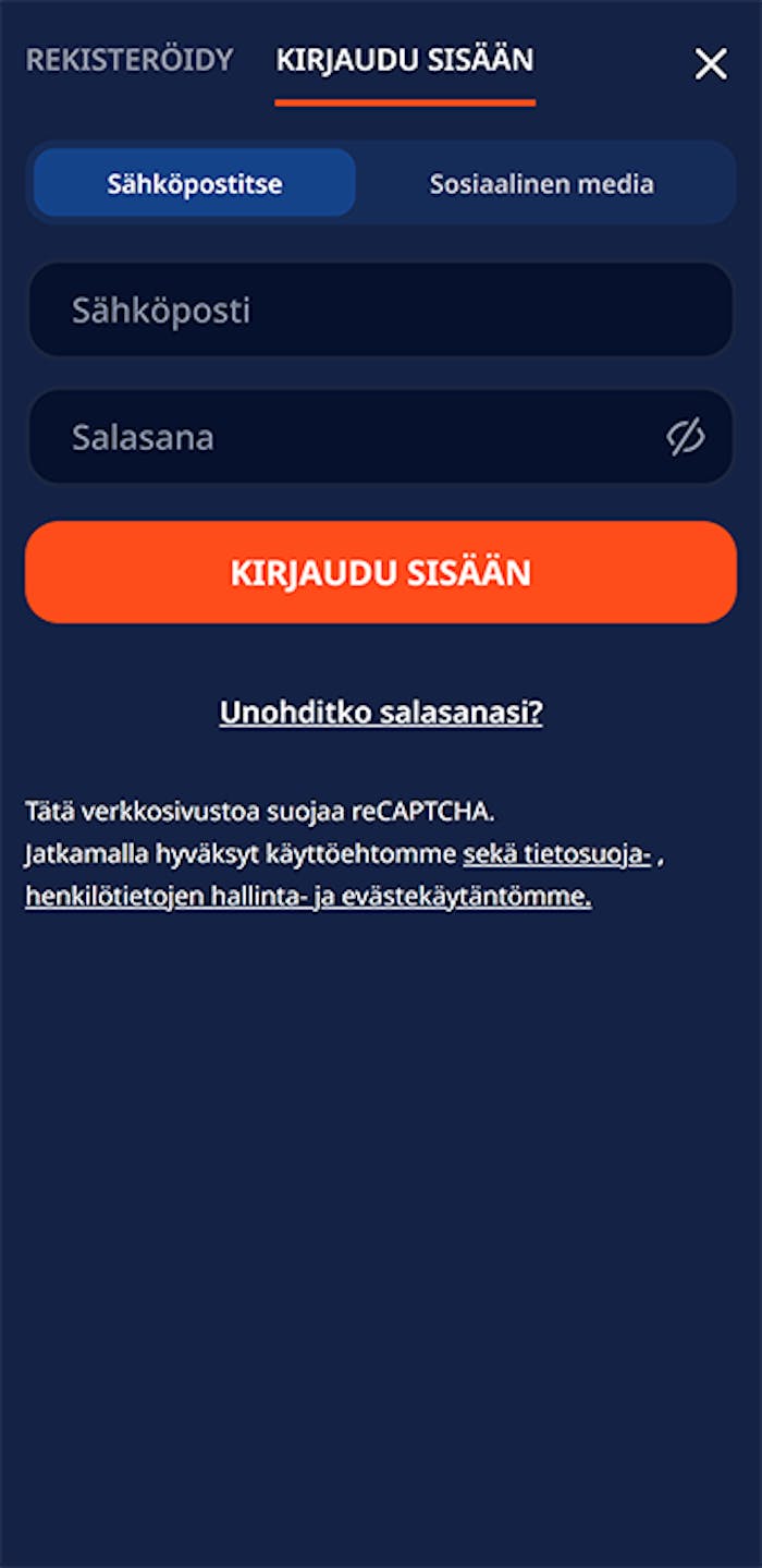 Rekisteröityminen Monro kasinolle