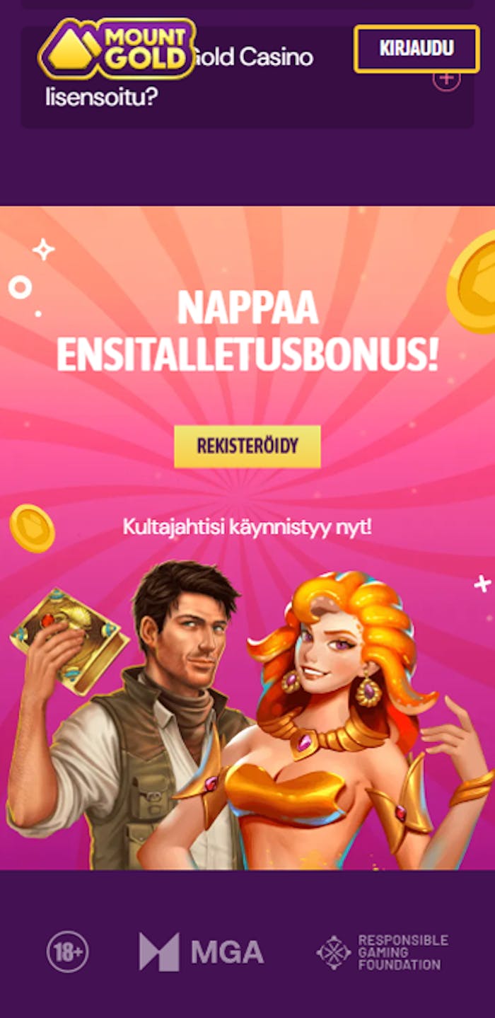 Mount Gold Casinon kotisivut
