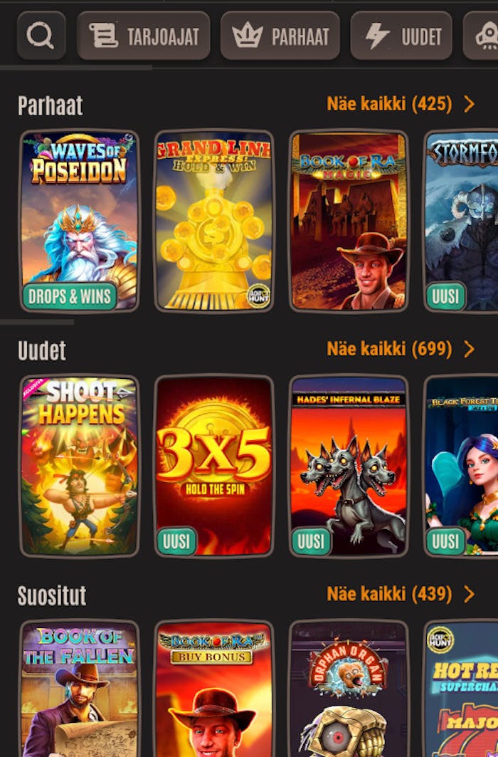Pelaa parhaita kolikkopelejä Neon54 Casinolla