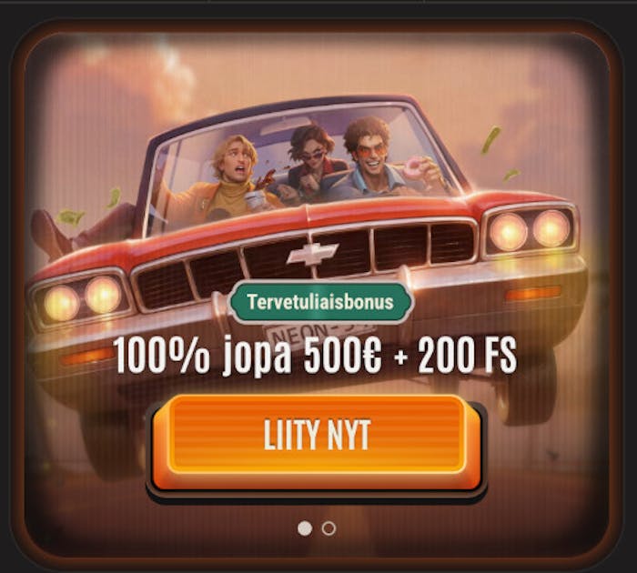 Lunasta tervetuliaisbonus Neon54 Casinolla