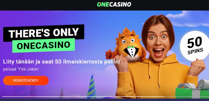 One Casinon ilmaiskierrostarjous ilman talletusta.