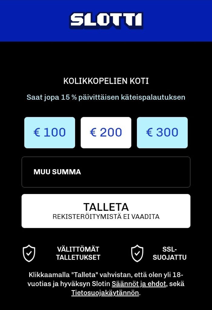 Slotti pikatalletus