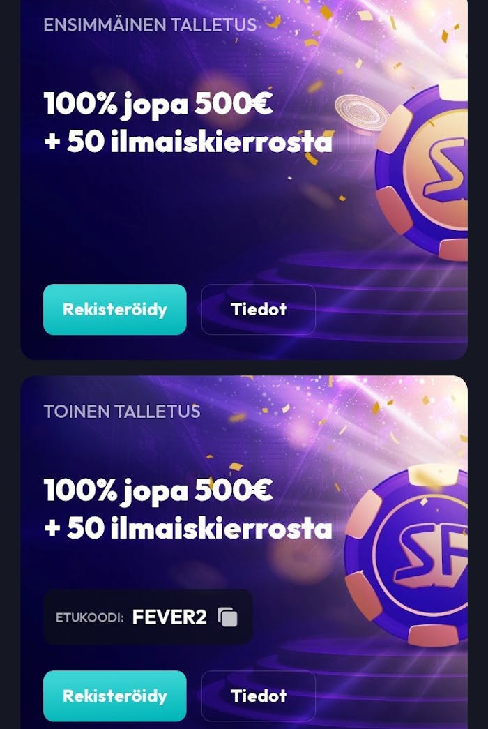 spinfever casino bonus