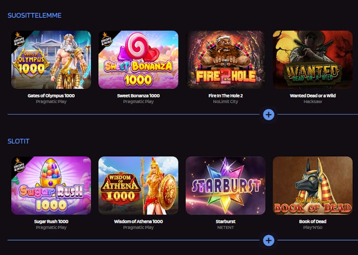 Trivelabetin pelivalikoimassa on useita suosittuja kasinopelejä, kuten Sweet Bonanza ja Gates of Olympus.