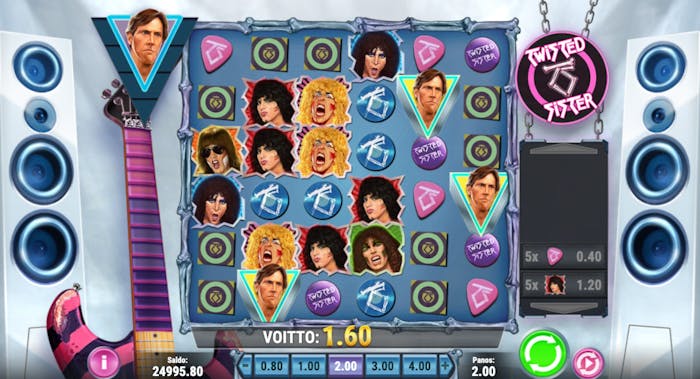 Twisted Sister kolikkopeli Play'n GO:lta