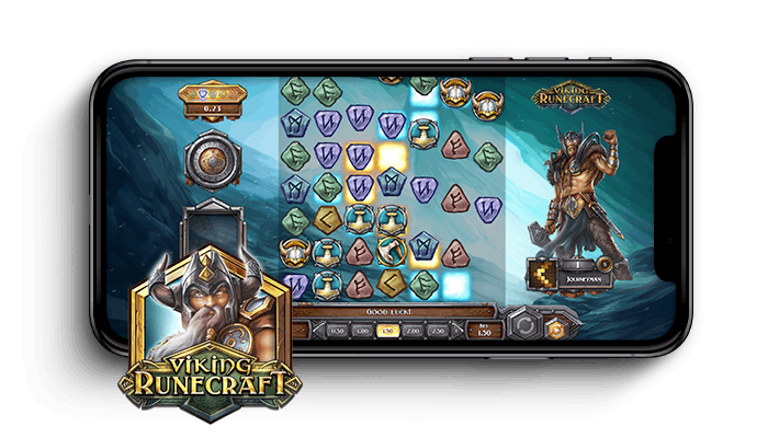 Viking Runecraft slotti älypuhelimen näytöllä