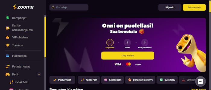 zoomen tervetulotarjous